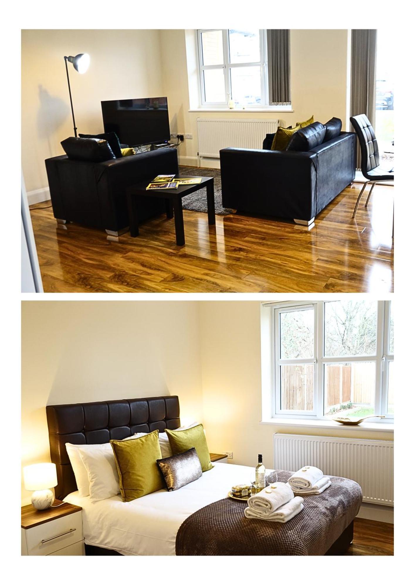 Luxury 2 Bed 2 Bath - Free Parking - 5Min To Airport - Sleeps 6 Appartement Ashford  Buitenkant foto